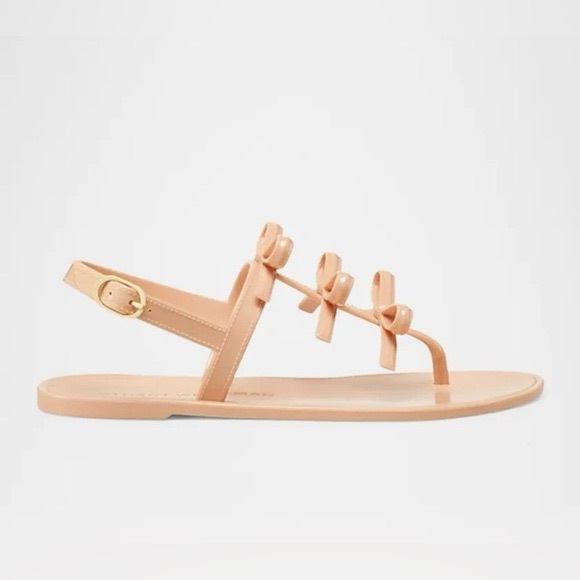 STUART WEITZMAN FELICITY JELLY SANDALS IN POUDRE 10 - Picture 2 of 8
